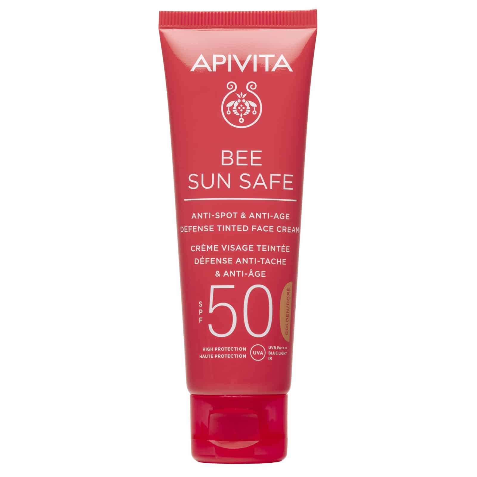 APIVITA - BEE SUN SAFE Κρέμα Προσώπου κατά των πανάδων & των ρυτίδων με χρώμα SPF50 (golden) - 50ml